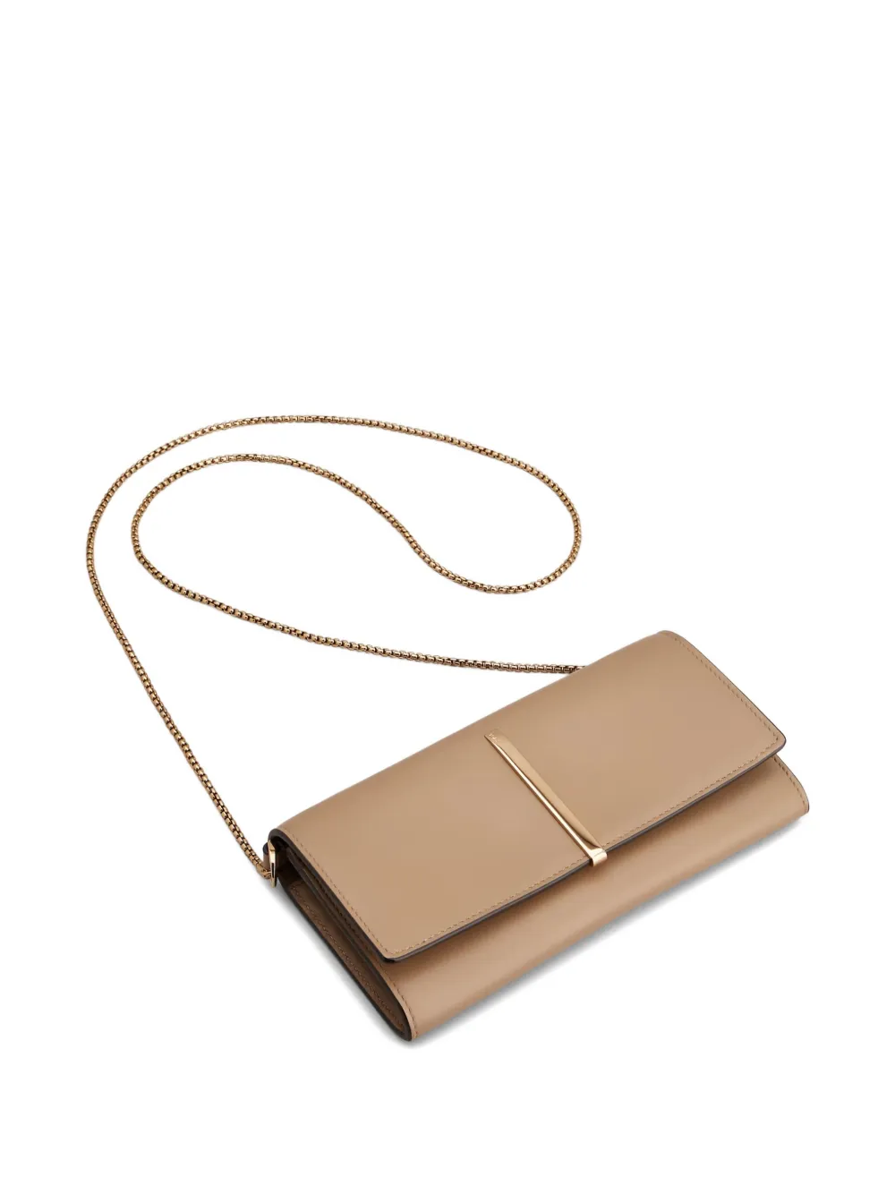 Tod's Chain-strap Leather Wallet In Brown