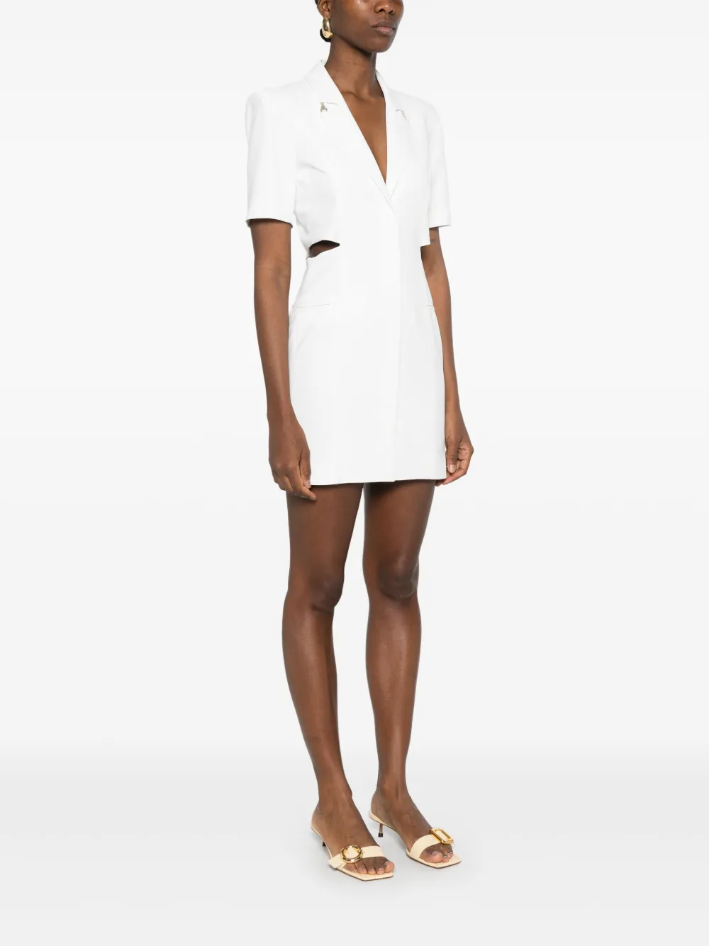 Patrizia Pepe Mini-jurk met uitgesneden details Wit