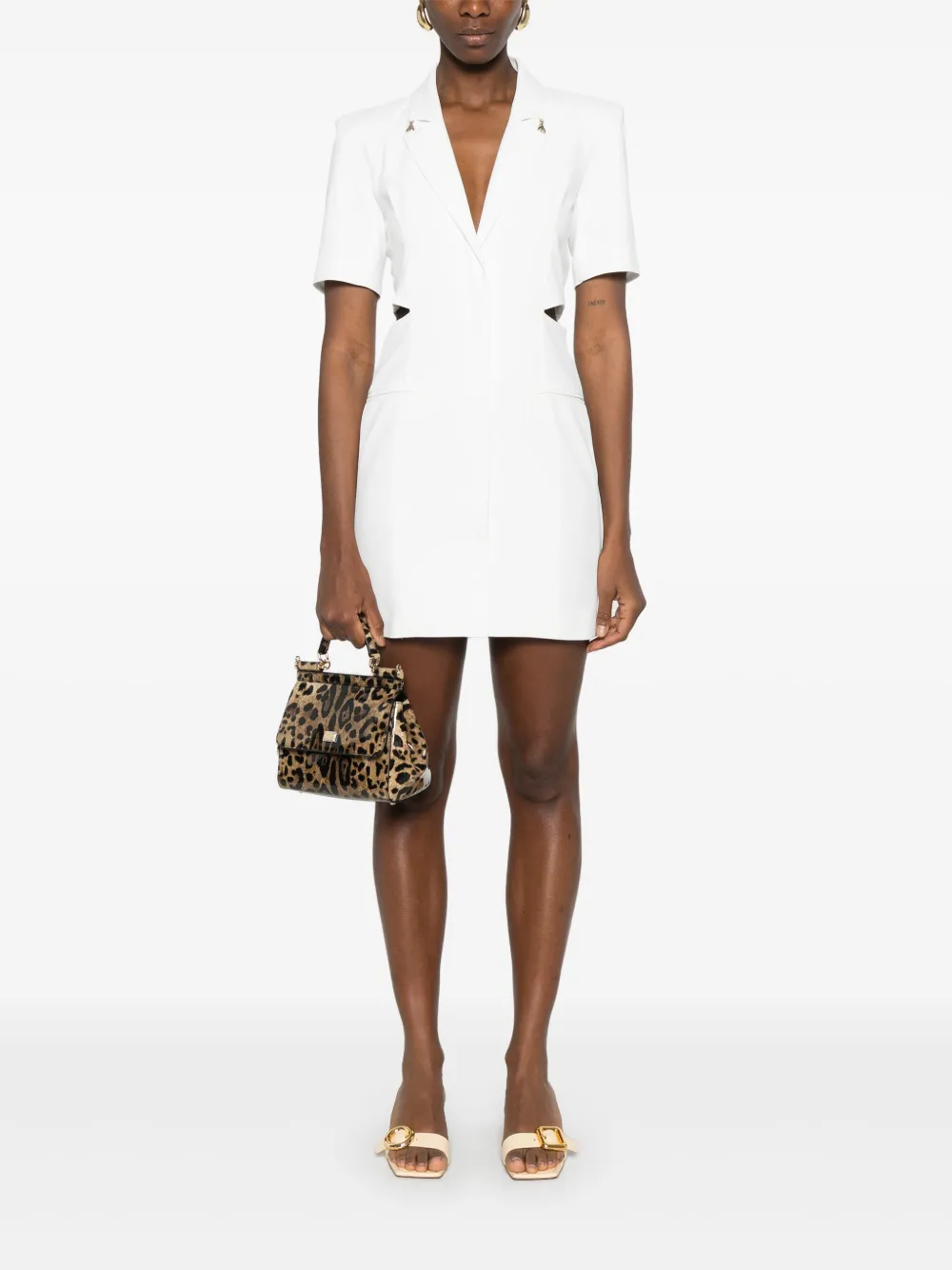 Patrizia Pepe Mini-jurk met uitgesneden details - Wit
