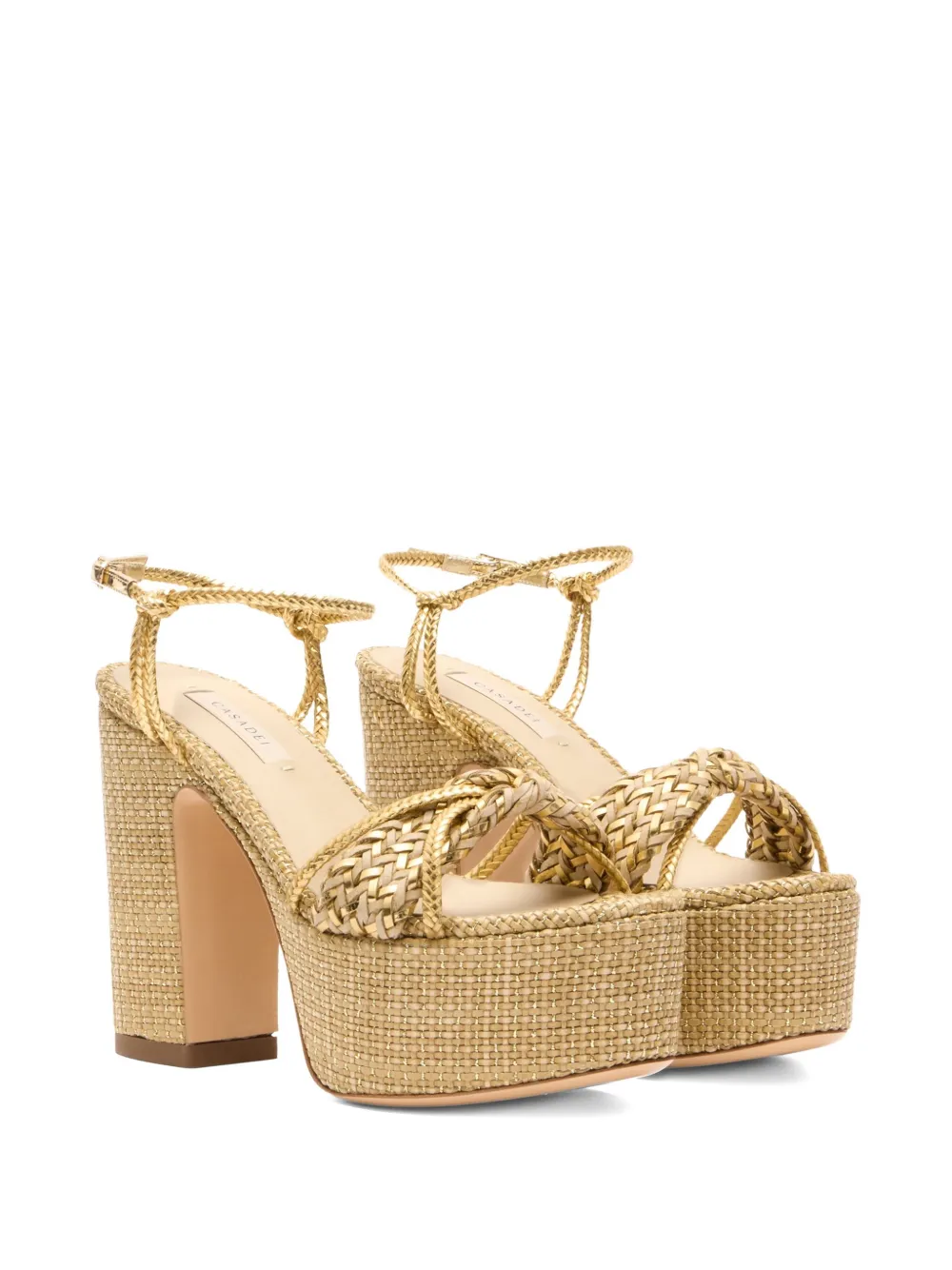 Casadei 120mm Marbella Lux sandals Beige