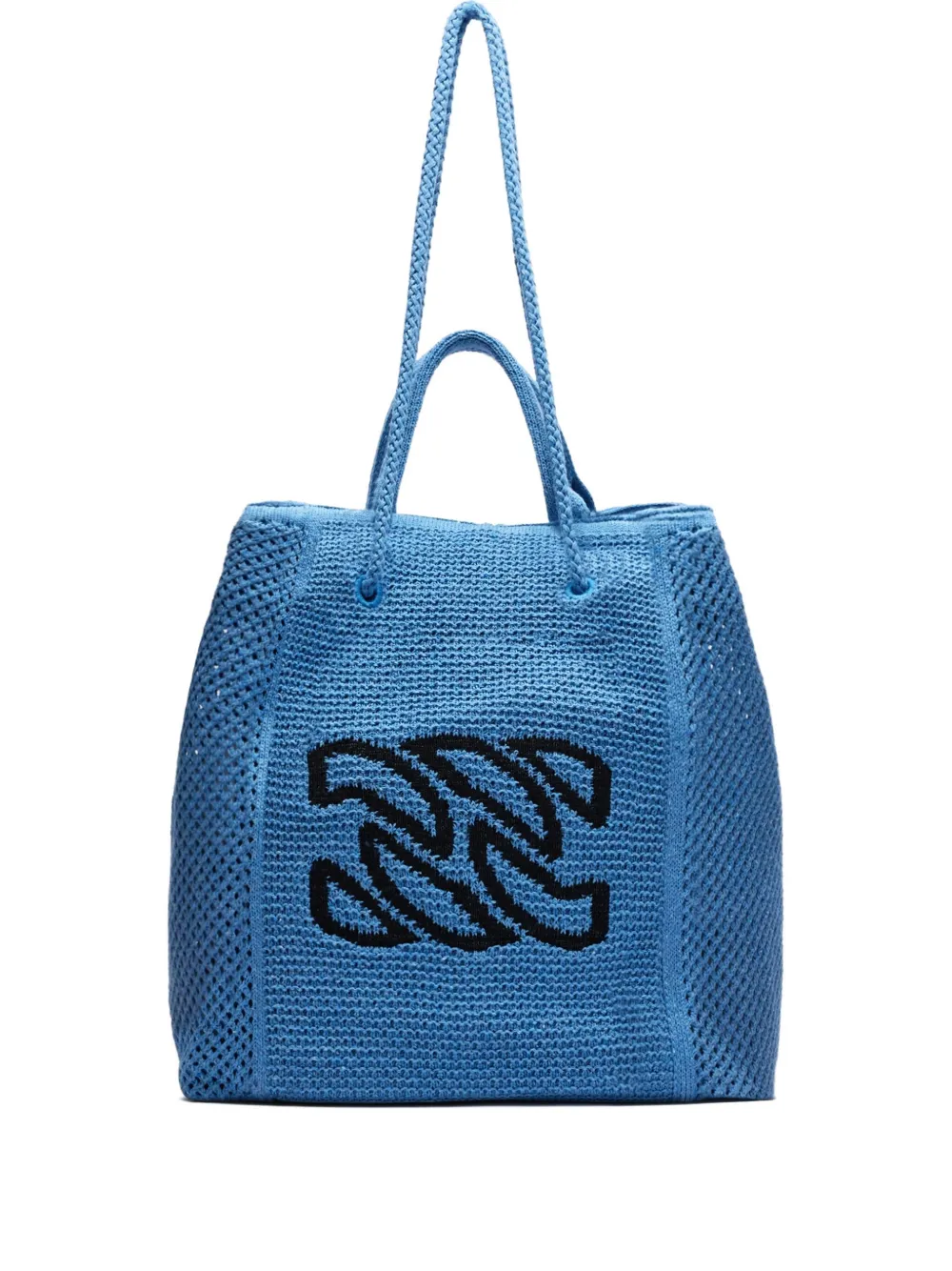 Casadei knitted tote bag Blauw