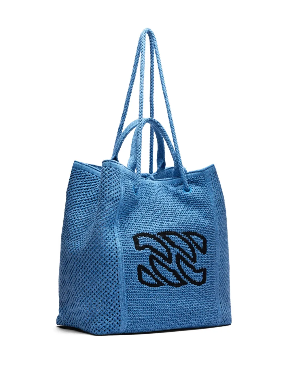 Casadei knitted tote bag Blauw