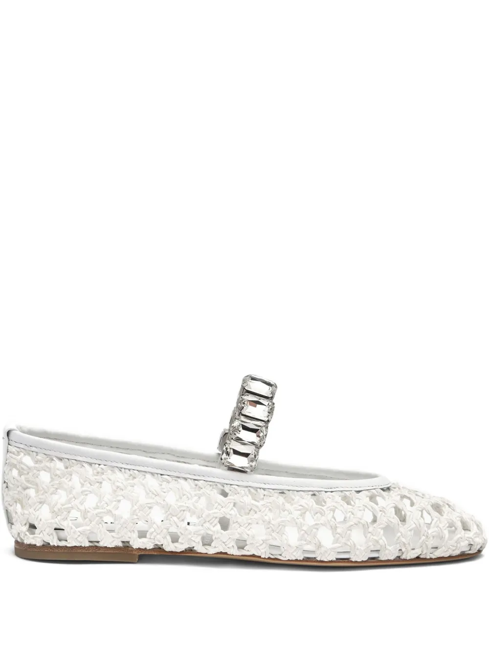 Casadei Ballerine Ballet Versilia con cristalli - Bianco