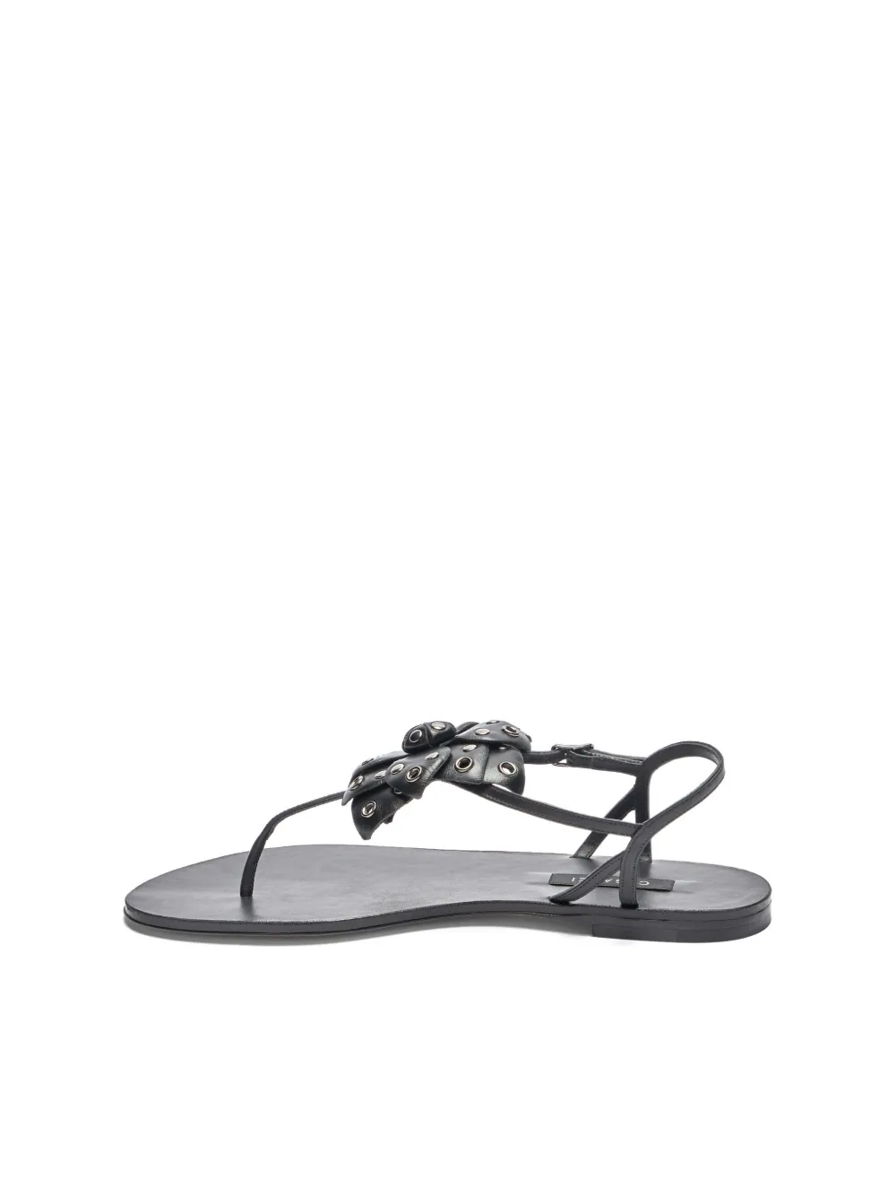 Casadei Stud-embellished Flat Sandals In Black