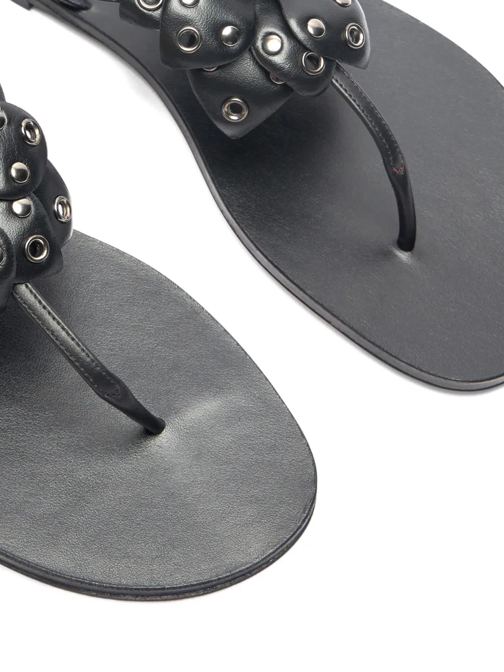 Casadei stud-embellished flat sandals Black