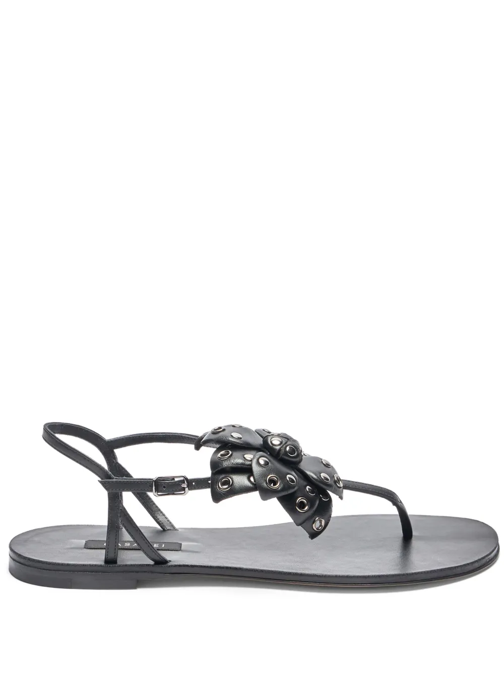 Casadei stud-embellished flat sandals Black