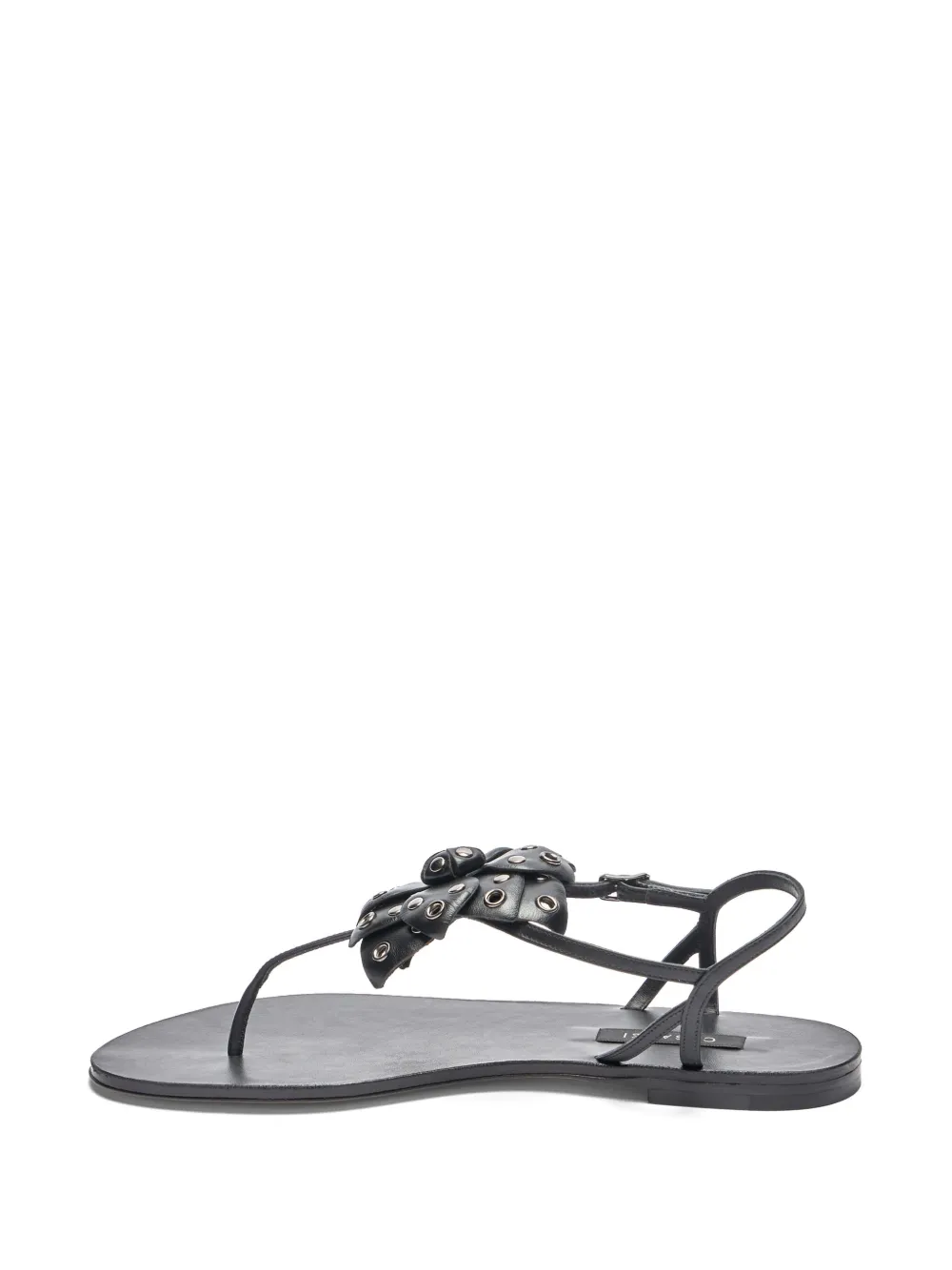 Casadei stud-embellished flat sandals Black