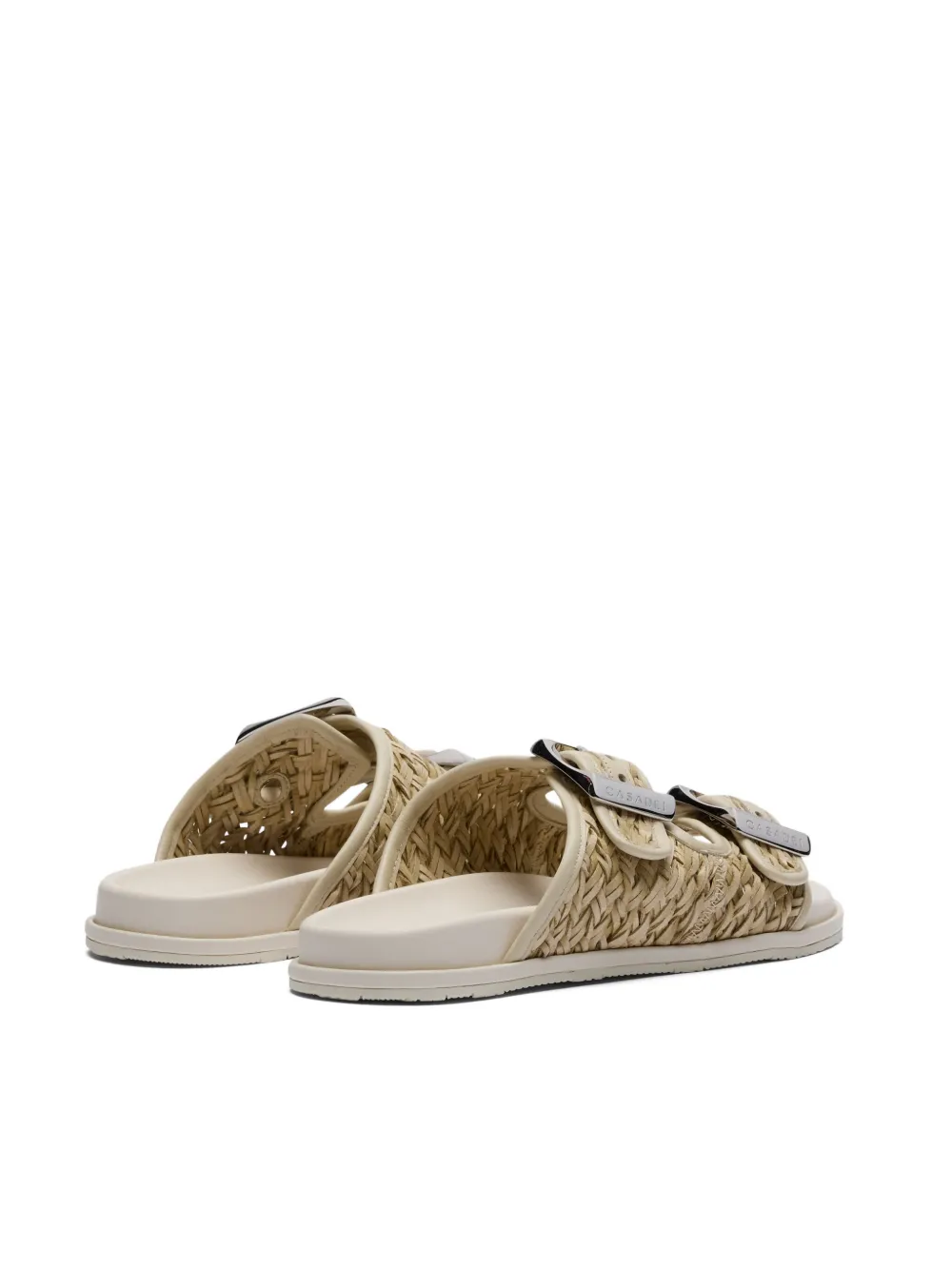 Casadei Birky Braided Sandals In Multi