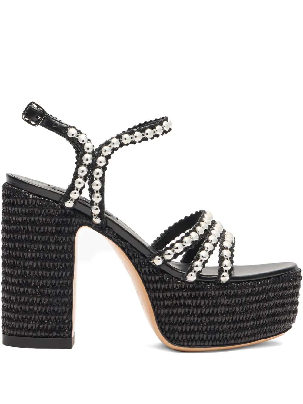 Casadei 120mm Isa Studsway sandals Black