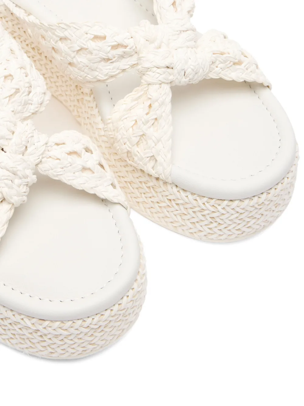 Casadei Zeppa Damier mules White