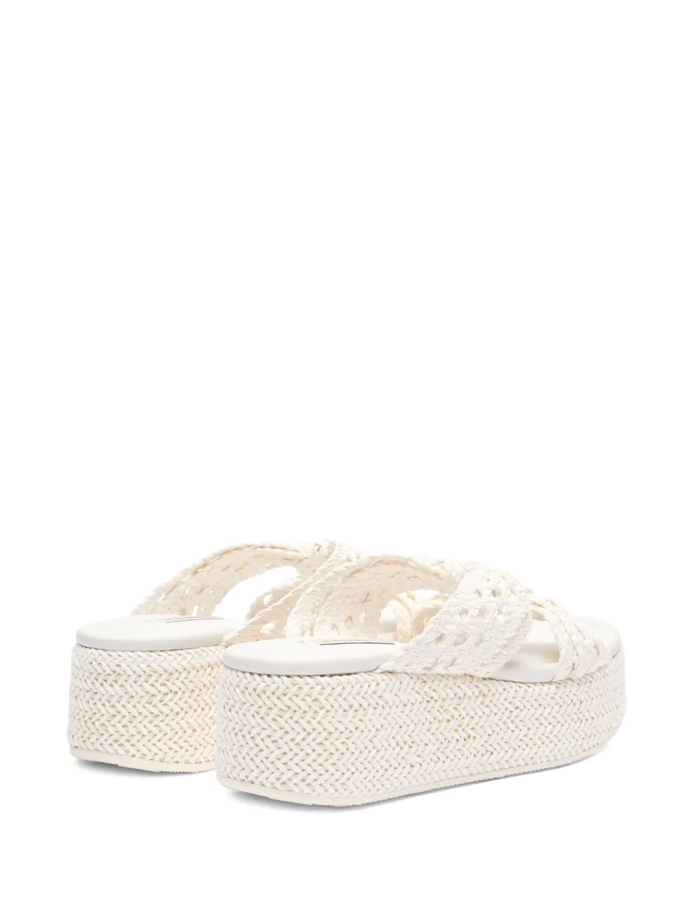 Casadei Zeppa Damier mules White