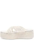 Casadei Zeppa Damier mules - White