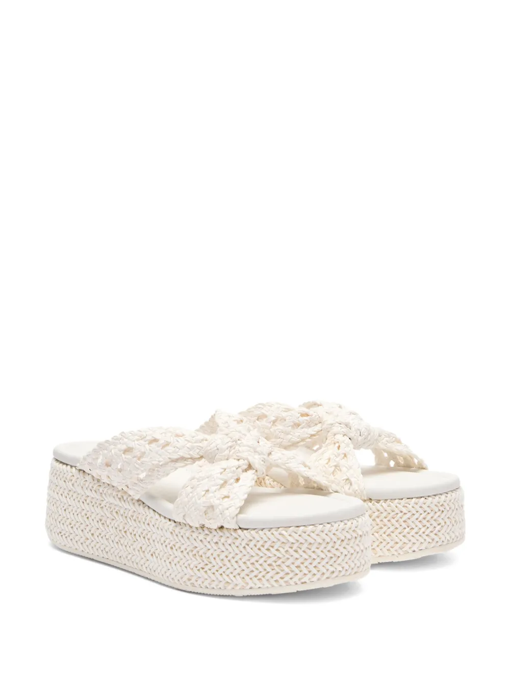 Casadei Zeppa Damier mules White