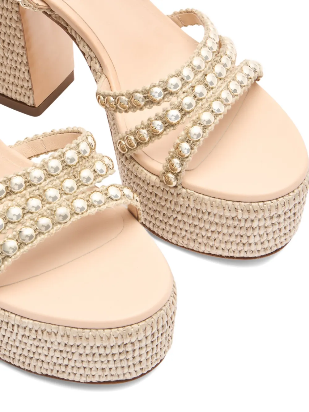 Casadei 120 mm Isa Studsway sandalen Beige