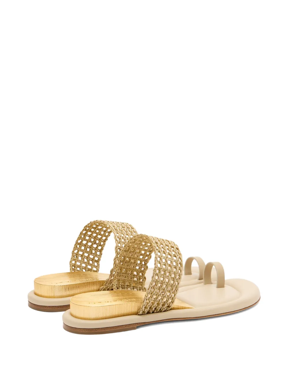 Casadei Goldeneye Zeppa Blade sandals Neutrals