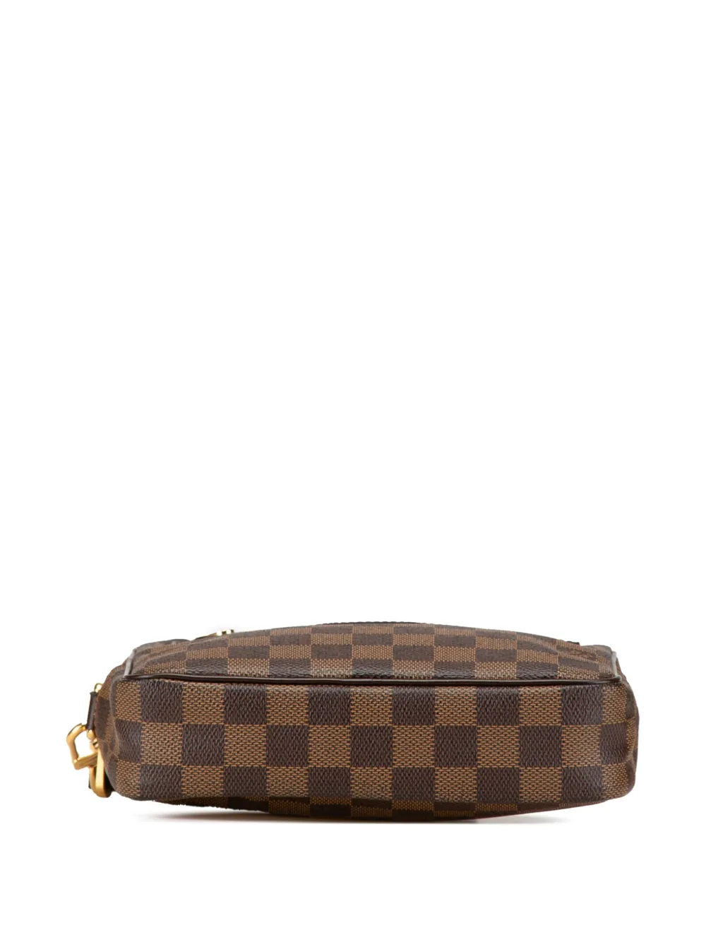 Pre-owned Louis Vuitton 2006 Damier Ebene Pochette Billets Macao Clutch Bag In Brown