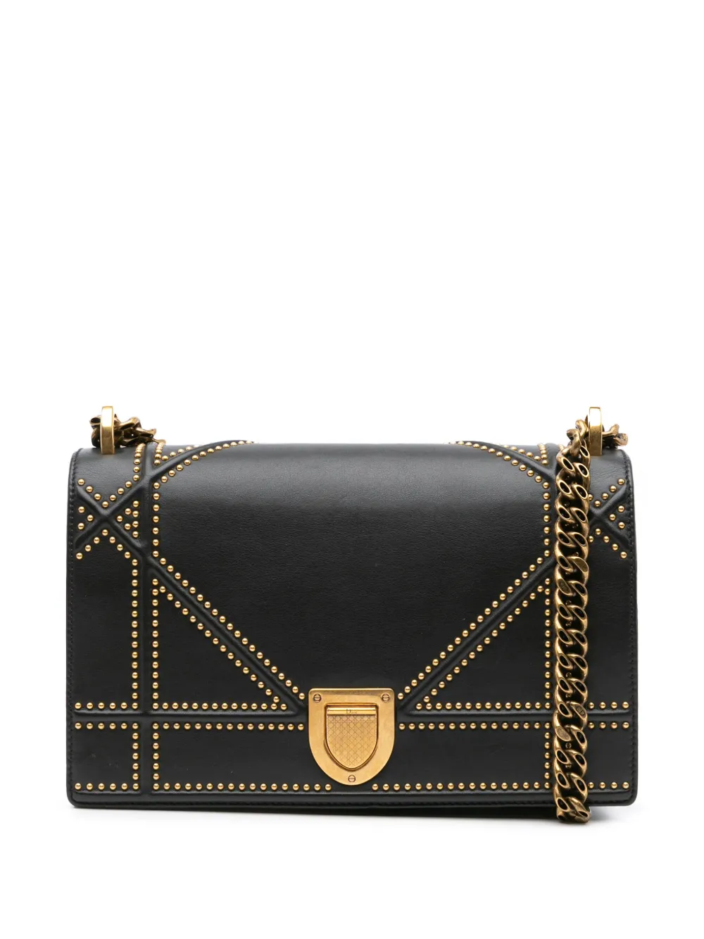 Christian Dior Pre-Owned 2018 ミディアム スタッズ ラムスキン ディオラマ フラップ ショルダーバッグ - Christian Dior Pre-Owned 2018 ミディアム スタッズ ラムスキン ディオラマ フラップ ショルダーバッグ -