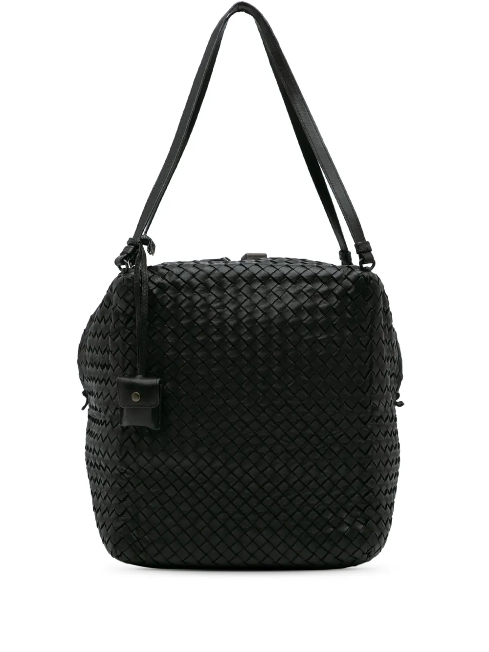 Bottega Veneta Pre-Owned 2010 ナッパ イントレチャート キューブ ショルダーバッグ - ブラック Bottega Veneta Pre-Owned 2010 ナッパ イントレチャート キューブ ショルダーバッグ - ブラック