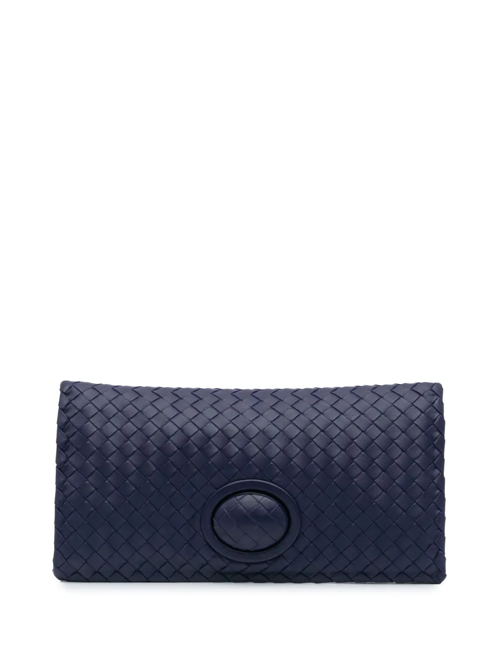 2012-2024 Nappa Intrecciato Fold Over Turn Lock clutch bag