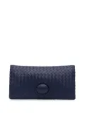 Bottega Veneta Pre-Owned 2012-2024 Nappa Intrecciato Fold Over Turn Lock clutch bag - Blue