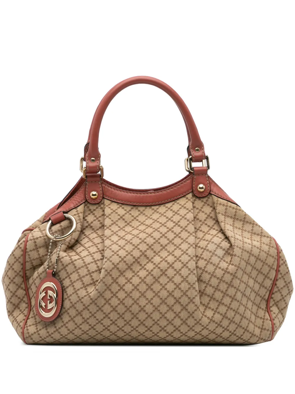 Gucci Pre-Owned sac porté épaule Sukey médium en toile à motif losanges (2000-2015) | marron | Image 1