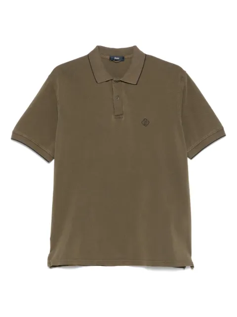 Herno playera tipo polo con logo bordado