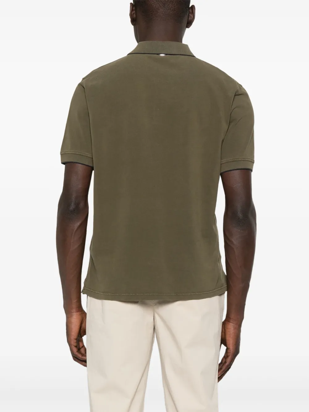 Herno Poloshirt met geborduurd logo Groen