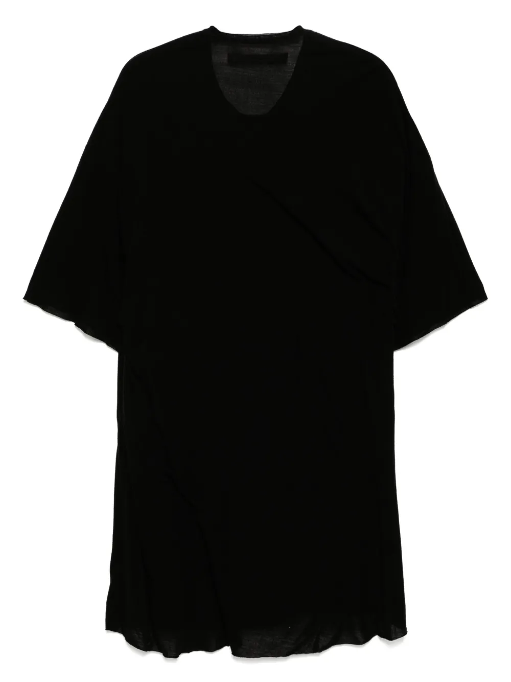 Julius Anima gedrapeerd T-shirt - Zwart
