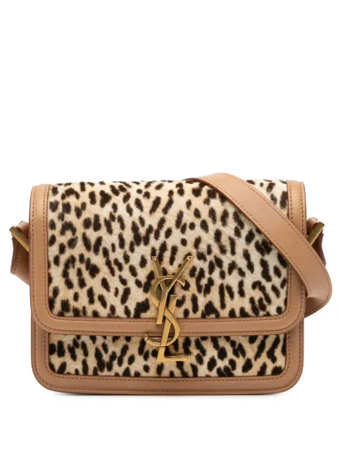Saint Laurent Pre-Owned 2021 Small Calf Hair Leopard Print Solferino Satchel In Box crossbody bag