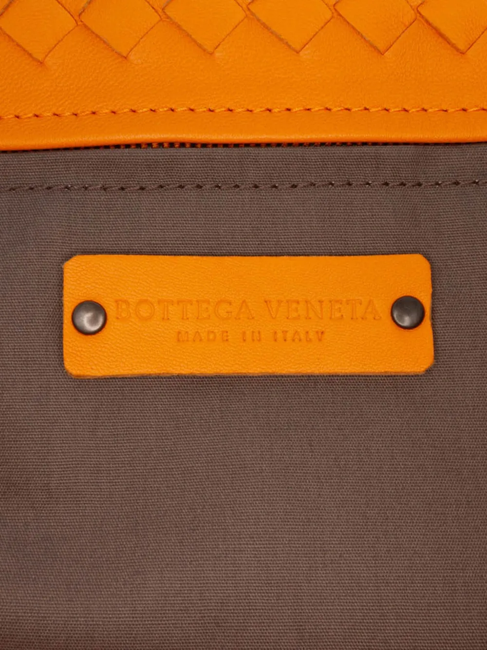 Pre-owned Bottega Veneta 2012-2024 Large Nappa Intrecciato Capri Tote Bag In Orange
