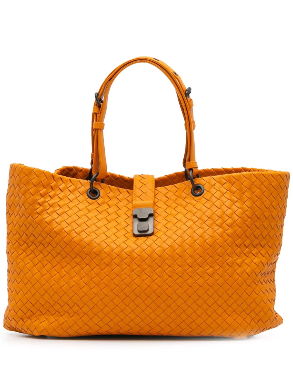 Bottega Veneta Pre-Owned 2012-2024 Large Nappa Intrecciato Capri tote bag | Orange | Image 1