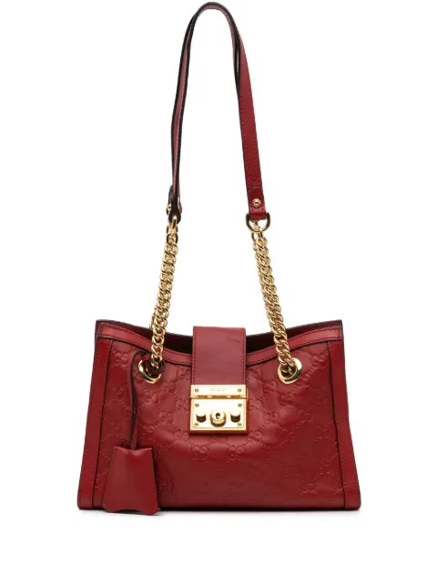 Gucci Pre-Owned 2016-2024 kleine Guccissima Tote Bag mit Schloss
