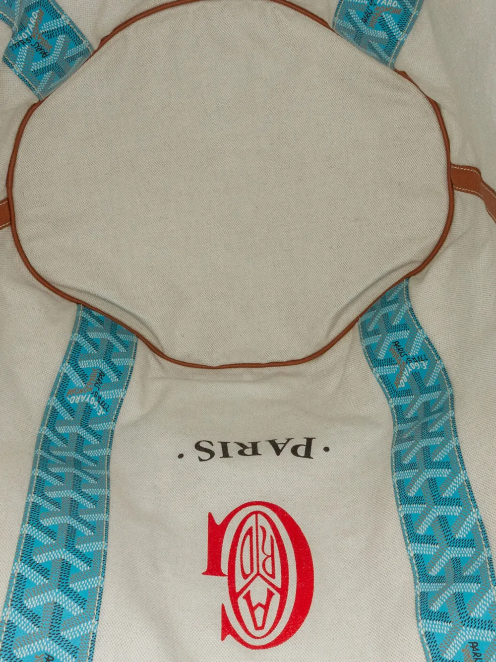 Pre-owned Goyard 2019 Ine Reversible Belharra Tote Bag In Blue