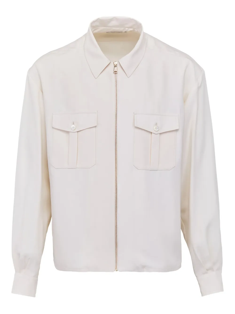 Giuliva Heritage The Diego zip-front pocket shirt | White | Image 1