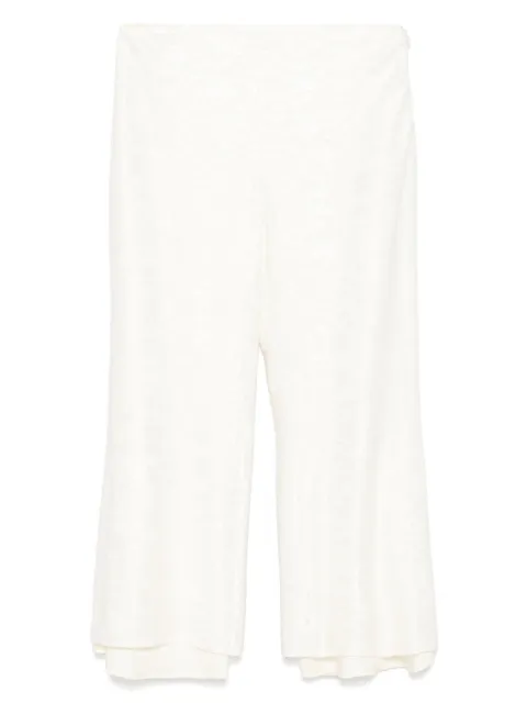 Jil Sander pantalones con motivo floral en jacquard