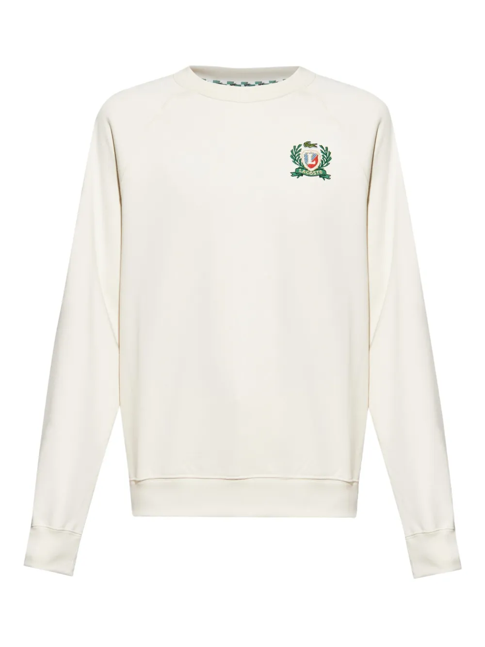 embroidered-emblem sweatshirt