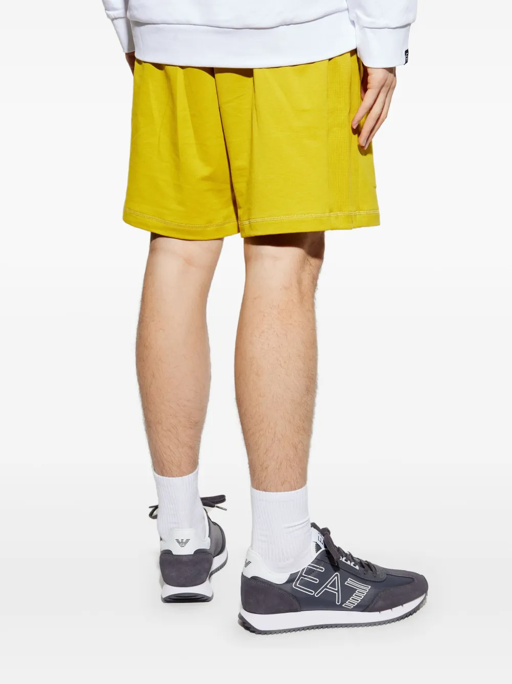 Ea7 Emporio Armani Trainingsshorts met logoprint Geel