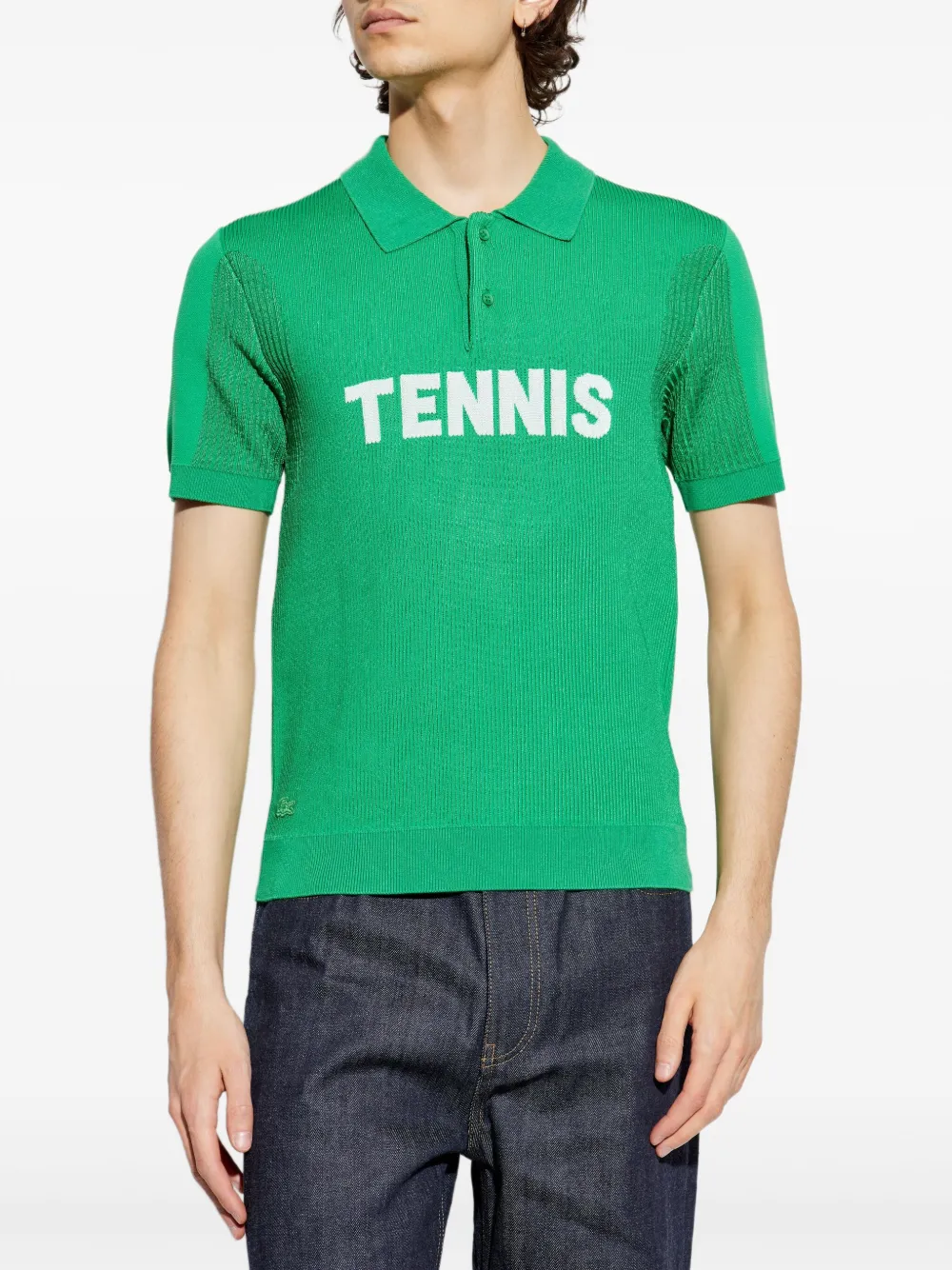 Lacoste Geribbeld poloshirt Groen