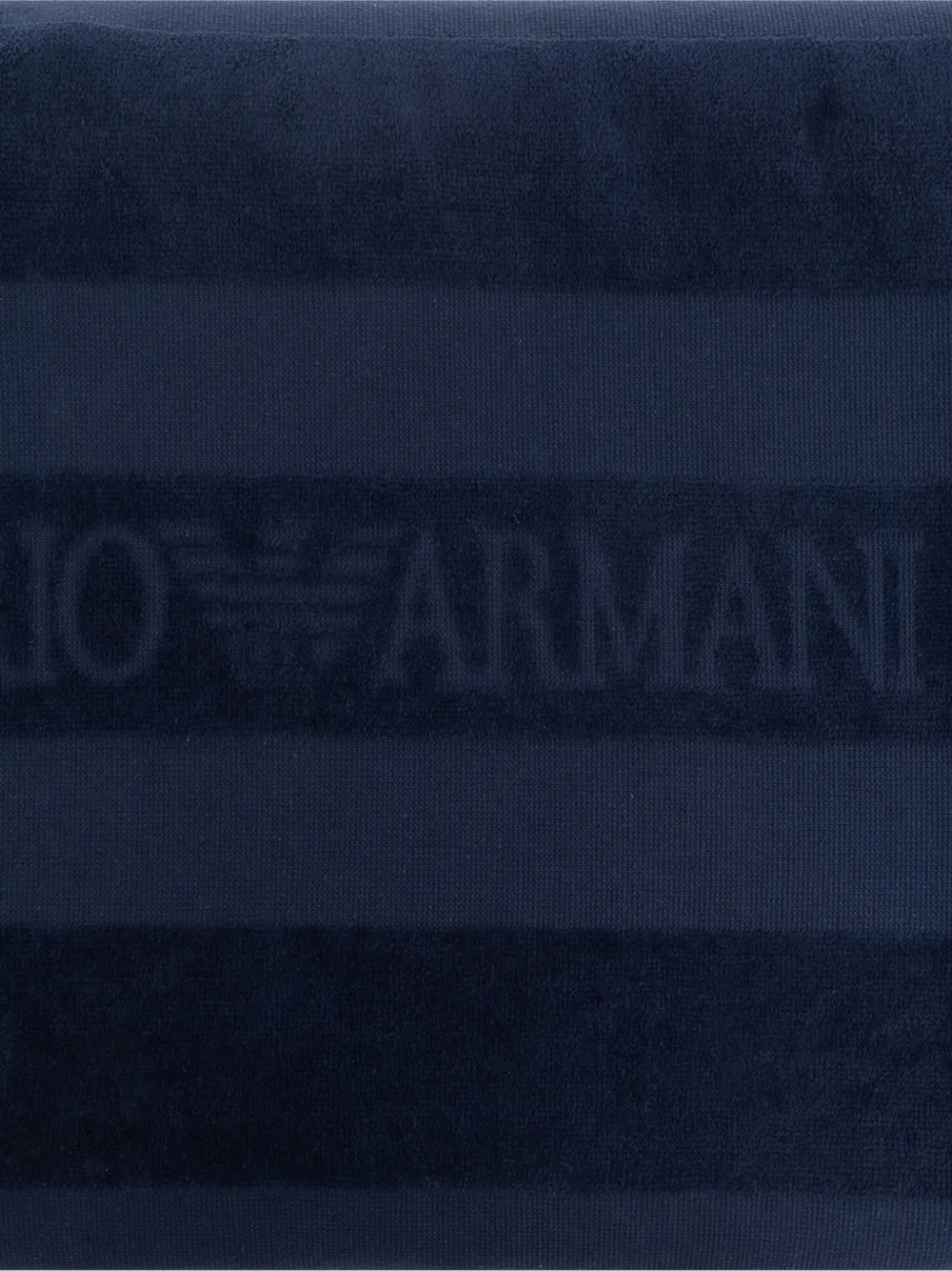 Emporio Armani Toalha de praia com listras | Azul | Image 1