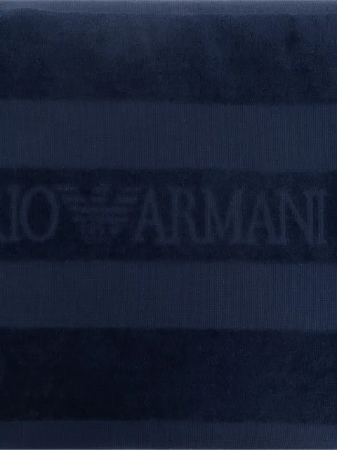 Emporio Armani toalla de playa con motivo de rayas