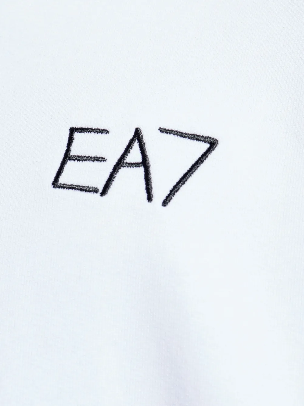 Shop Ea7 Graphic-print Hoodie In Weiss