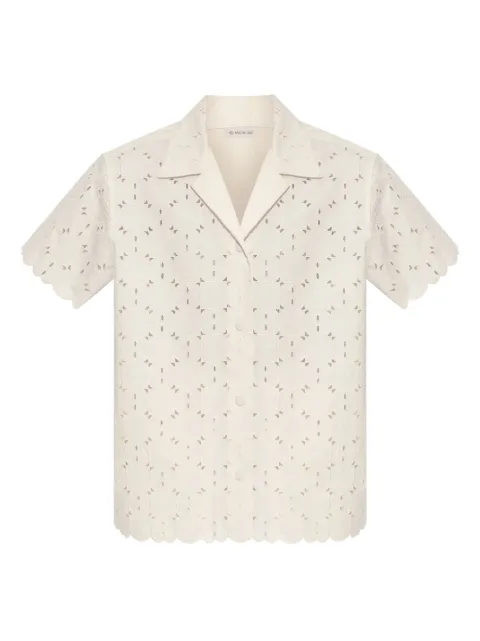 Moncler camisa con bordado inglés