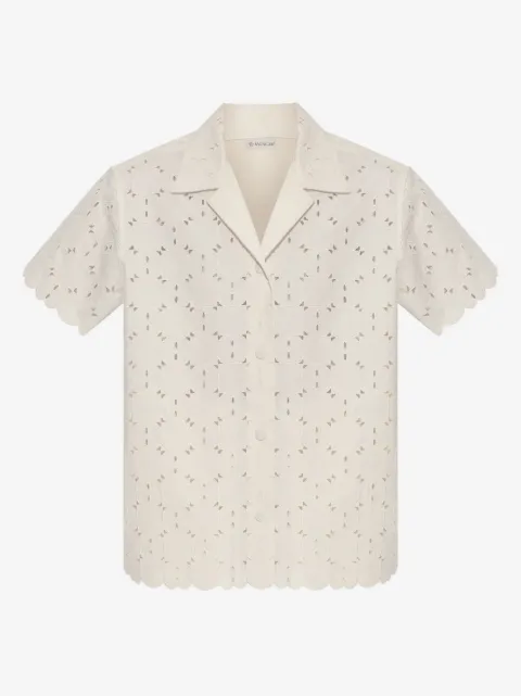 Moncler broderie-anglaise shirt