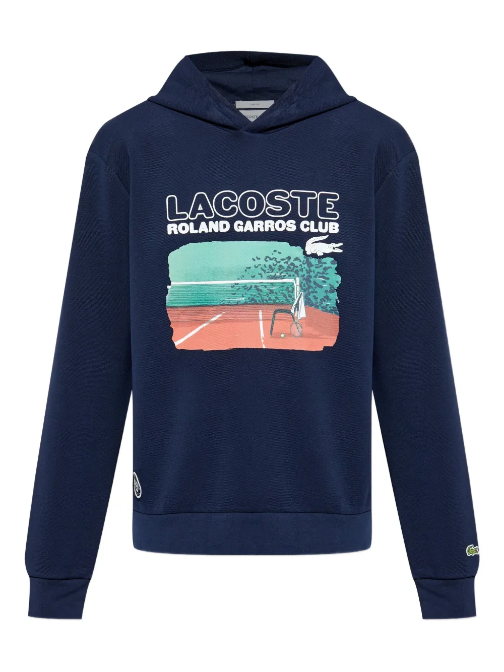 Lacoste x Roland Garros hoodie met grafische print Blauw