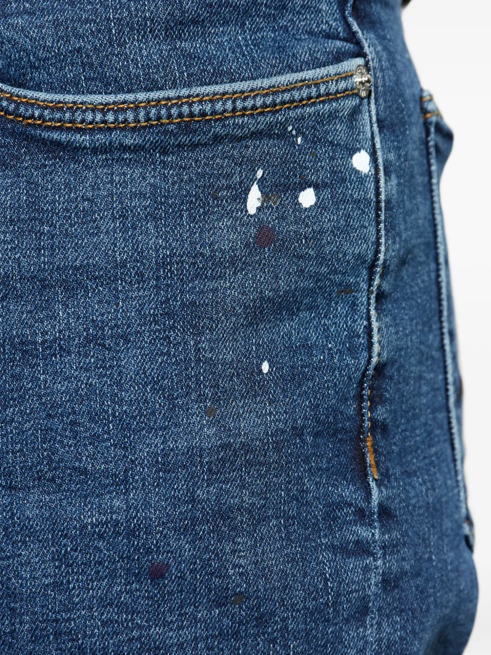 Emporio Armani Jeans met verfspatten Blauw
