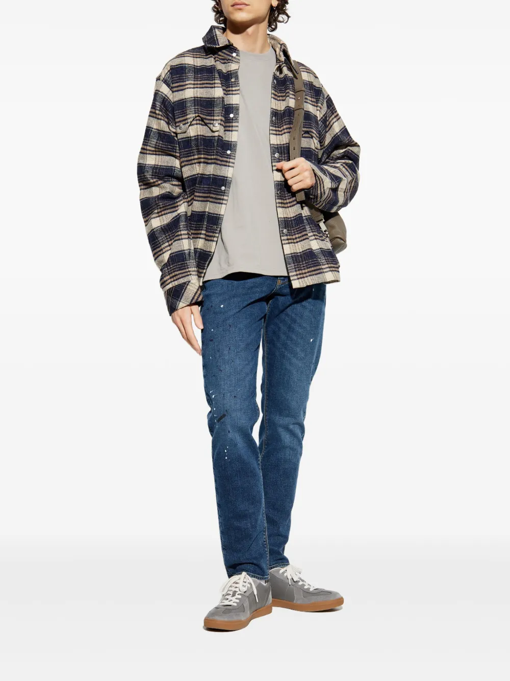 emporioarmani Emporio Armani Jeans met verfspatten - Blauw