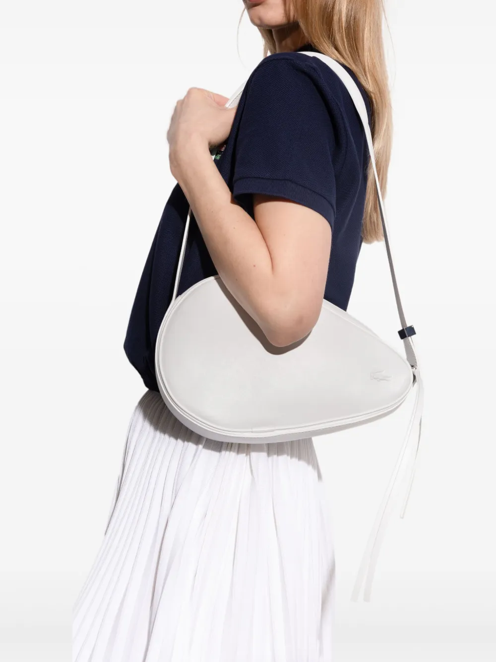 Lacoste leather tote bag - Wit