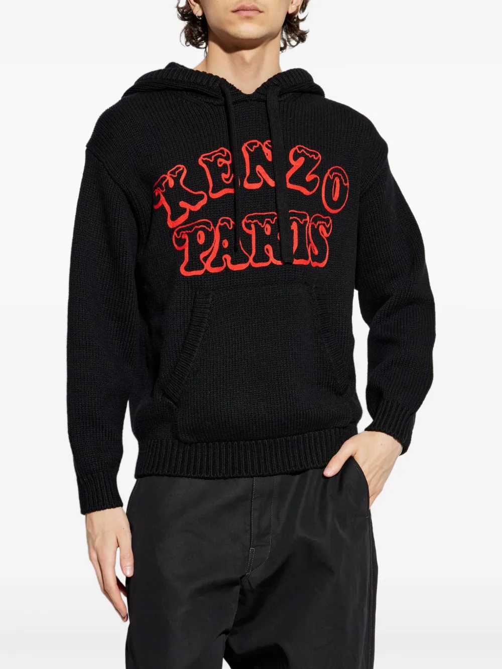 Kenzo Hoodie met logo Zwart