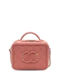 CHANEL Pre-Owned 2019 Small Caviar CC Filigree Vanity Bag satchel - Pink