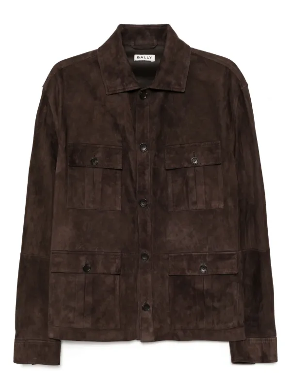 Bally Suede Jacket in Brown